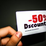 Person holding a discount card